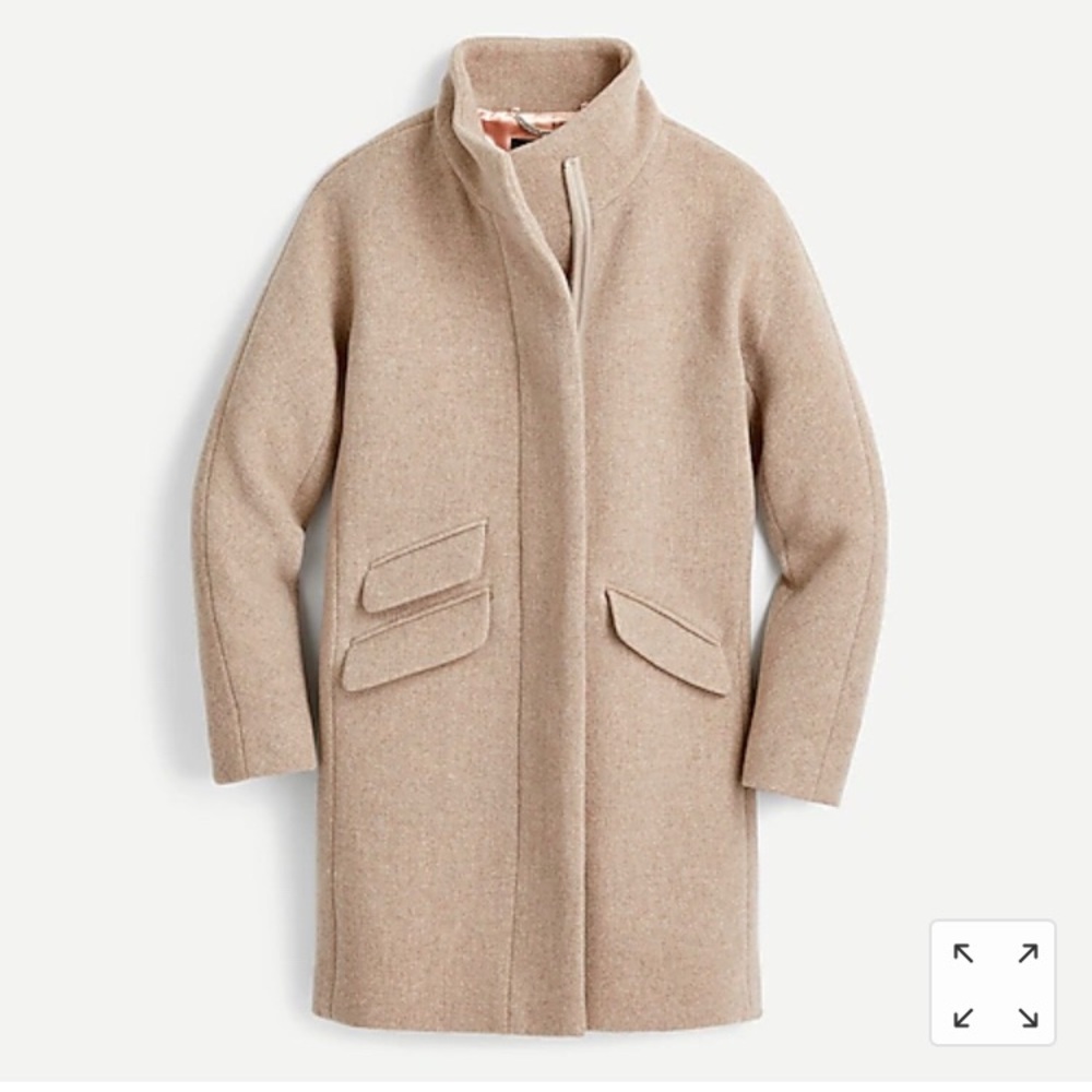 J.Crew Cocoon coat in Italian stadium-cloth wool